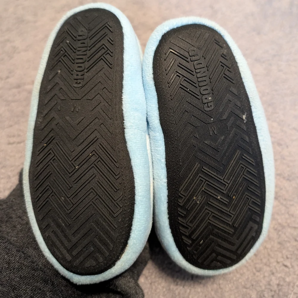 Bluey and Bingo Toddler Slippers Bedroom Shoes Plush Blue Medium 7/8